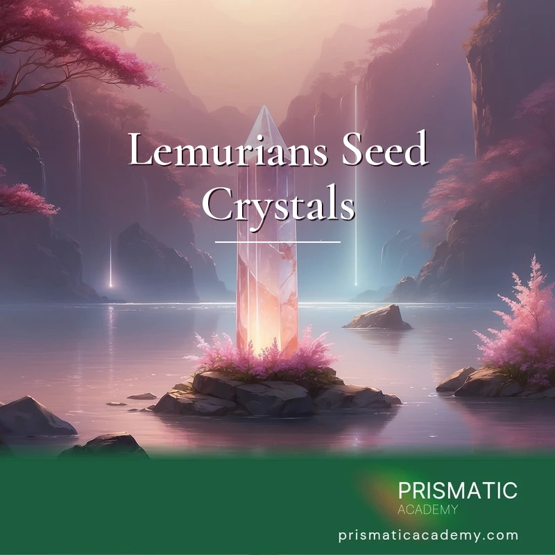 Lemurians Seed Crystals distance Reiki attunement, Lemurian seed crystals -- luminous clear-quartz points with characteristic horizontal ladder striations, the original pr by Prismatic Flower Essences