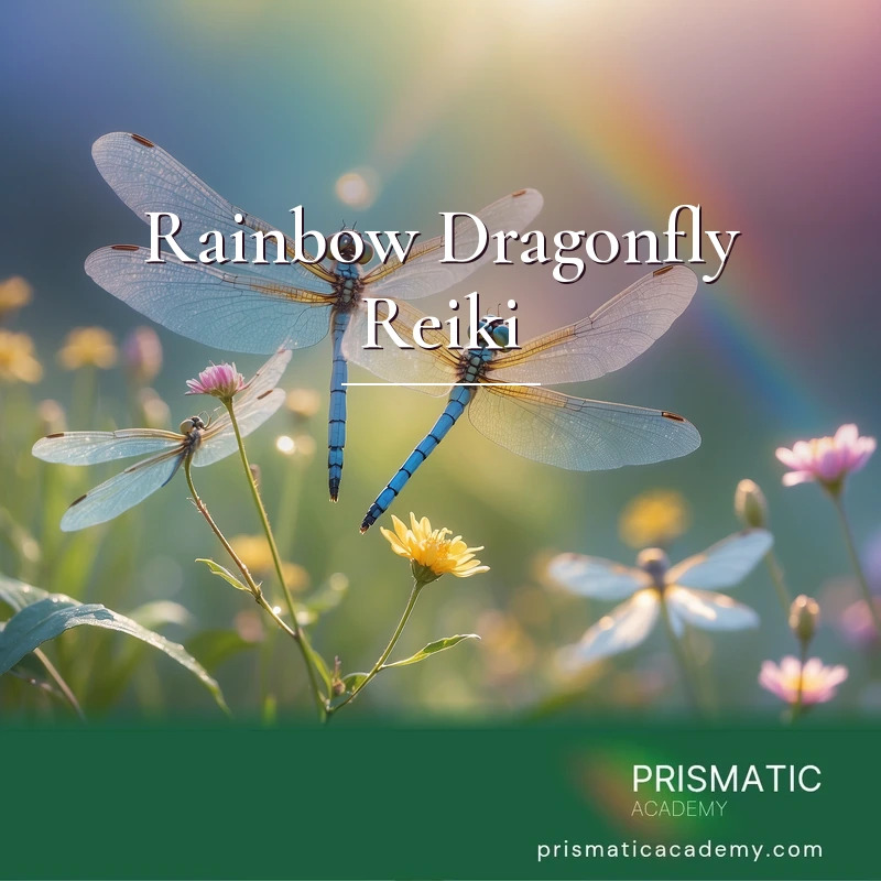 Rainbow Dragonfly Reiki distance Reiki attunement, The Rainbow Dragonfly nature and faerie spirit by Prismatic Flower Essences