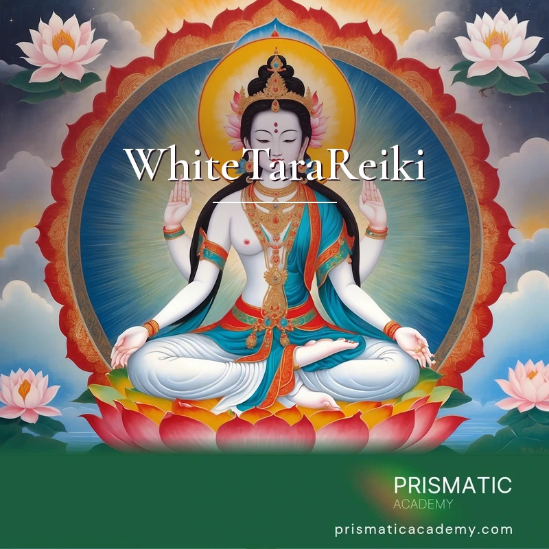WhiteTaraReiki distance Reiki attunement, White Tara (Sitatara), seven-eyed Tibetan Buddhist mother-goddess of compassion and longevity by Prismatic Flower Essences